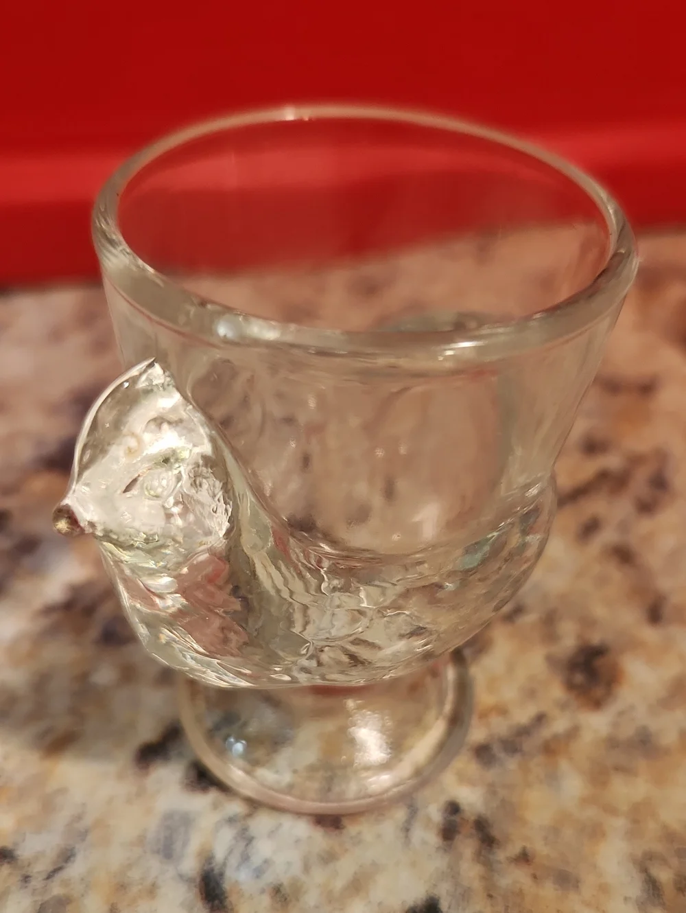 Arc France Luminarc Clear Glass Hen Shaped Egg Cups Set Of 3
